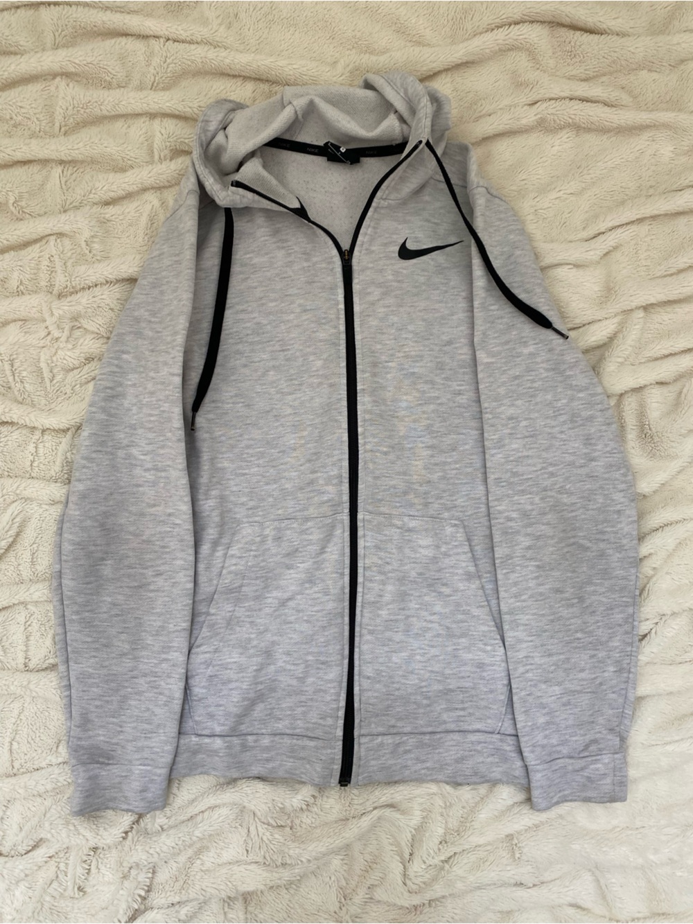 Nike Dri-FIT full-zip hoodie heather gray